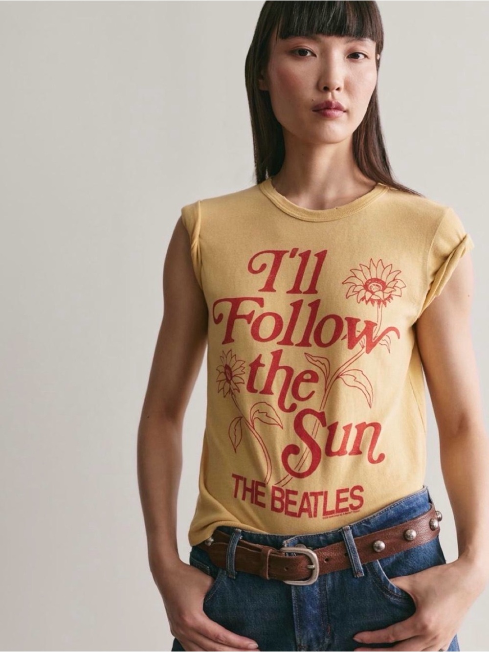 Free People Follow the Sun Beatles Graphic Tee Small NWT